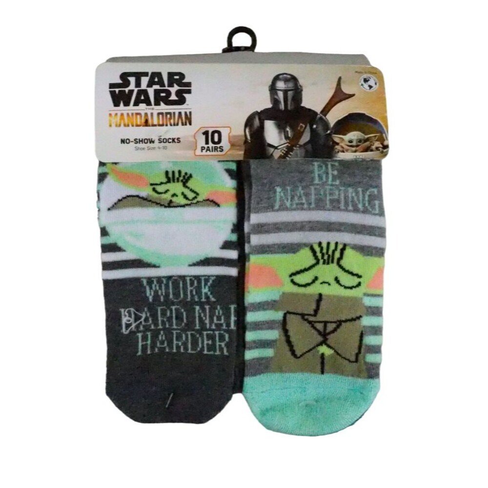 Star Wars Mandalorian Women's 10 Pr. No Show Socks Shoe size 4-10